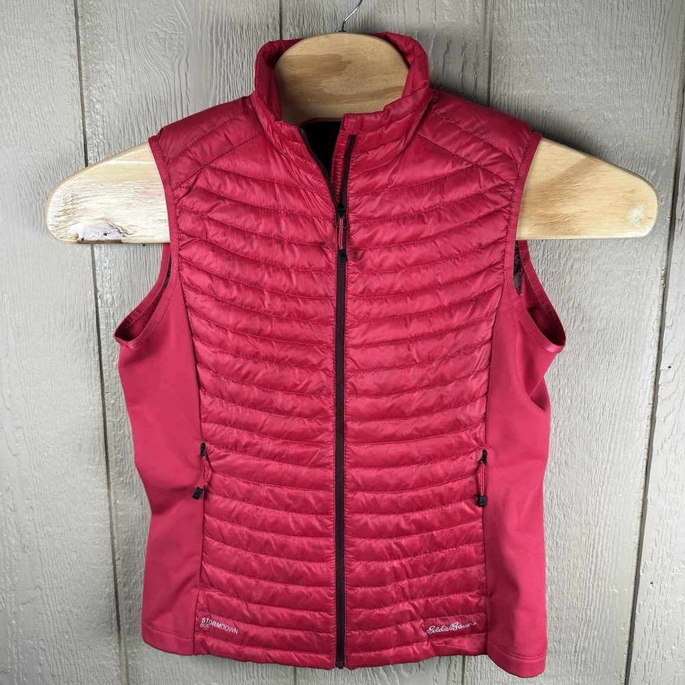 Eddie Bauer First Ascent StormDown 800 Puffer Vest Womens Sz Medium Red Packable